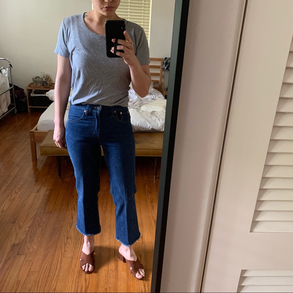 Vintage Levi’s jeans denim crop kick flare ankle